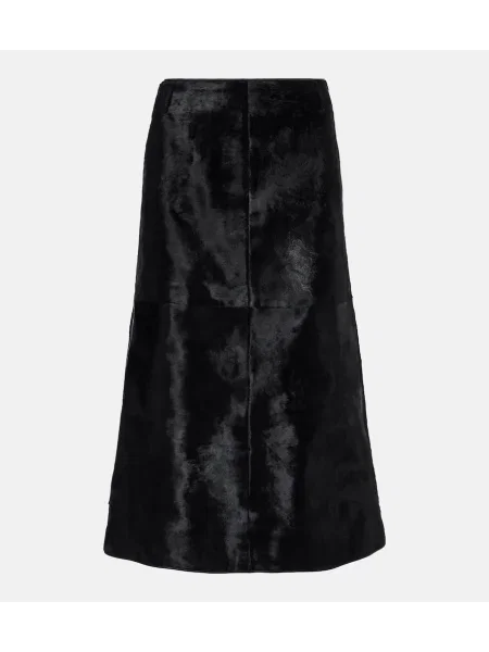 Fustă midi Toteme până la genunchi negru