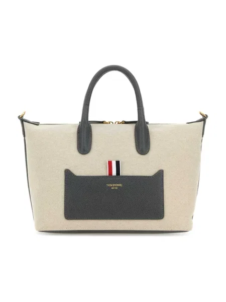 Torba podróżna Thom Browne płócienna beżowa