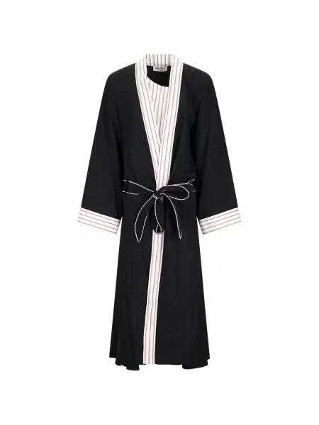 Trenci The Attico cu model floral din jacard negru