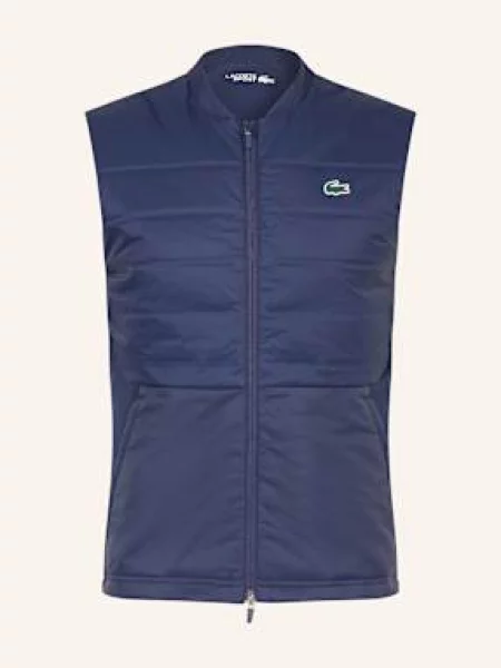 Lacoste Hybridní Prošívaná Vesta tmavě modrá