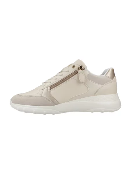 Lniane sneakersy Geox białe