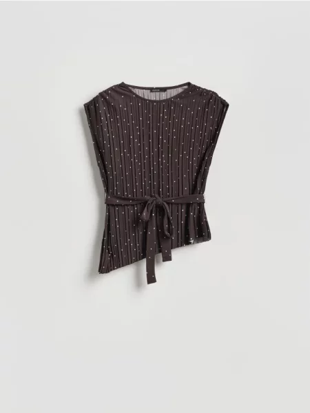 Reserved Top asimetric multicolor