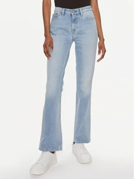 Tommy Jeans Blugi Maddie Straight Fit albastru
