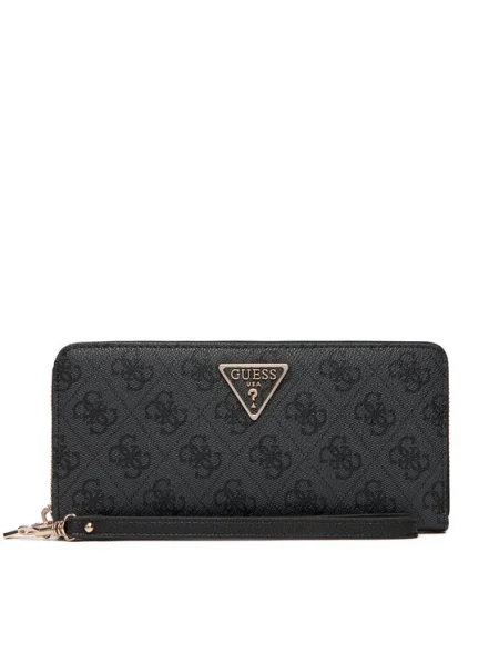 GUESS Portofel gri metalic negru