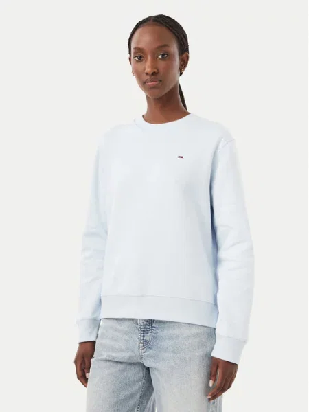 Tommy Jeans Bluza Flag jasny niebieski