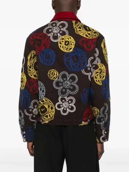 Geacă Kenzo cu model floral maro