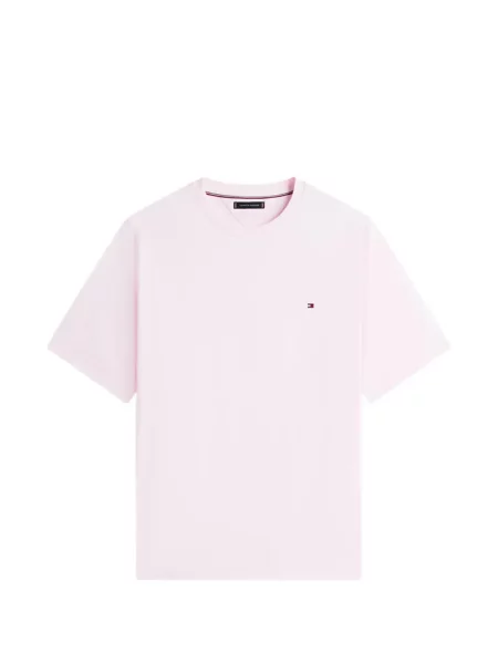 Tricou Tommy Hilfiger cu broderie roz