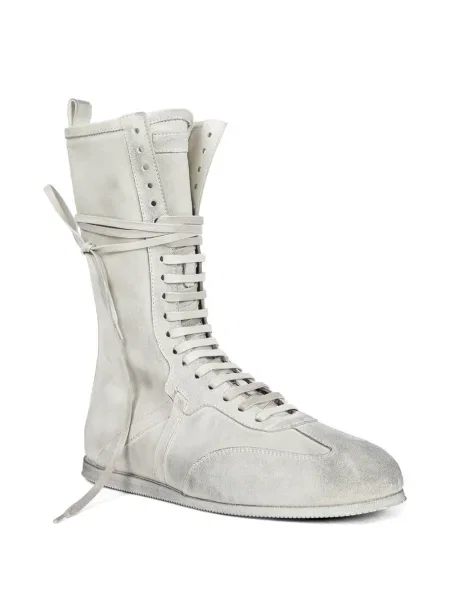 Sneakers Ann Demeulemeester με κορδόνια σουέντ γκρι