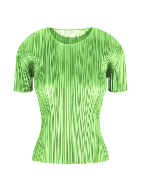 Tricou Pleats Please Issey Miyake verde