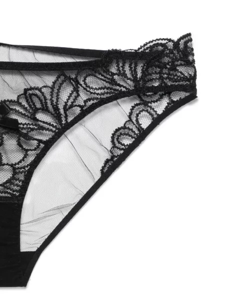 Chiloți Agent Provocateur cu model floral din dantelă negru