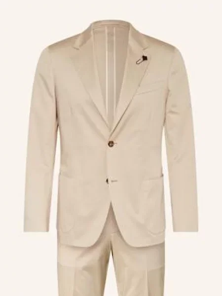Lardini Oblek Extra Slim Fit beige béžový