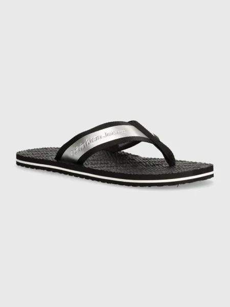Джапанки Calvin Klein Jeans BEACH SANDAL IN MET черно