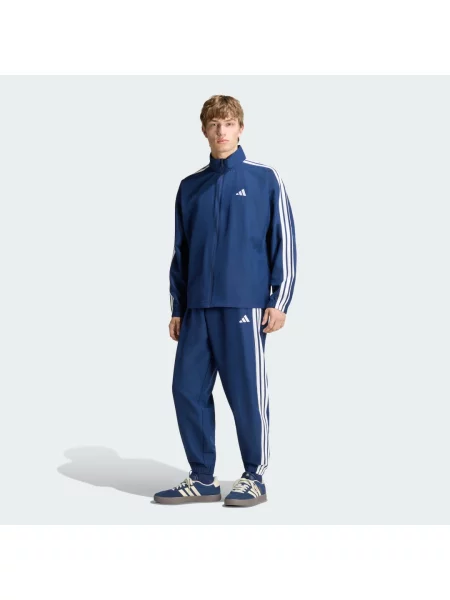 Pruhovaná tepláková souprava Adidas bílá