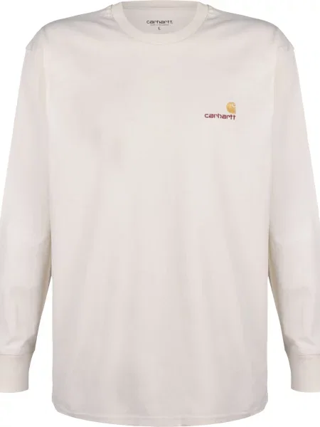 Carhartt WIP Tricou crem / maro ruginiu / galben