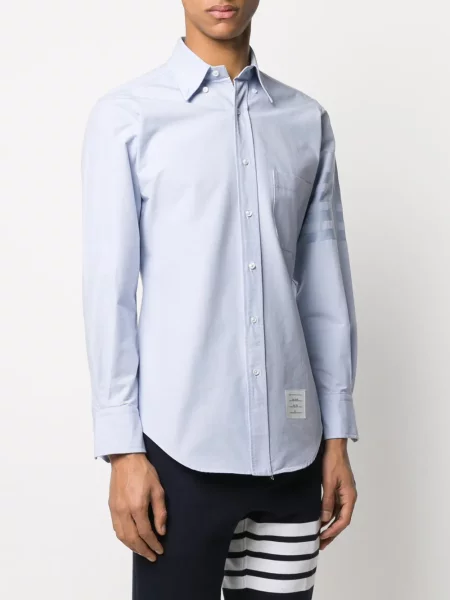 Keprová košile Thom Browne modrá