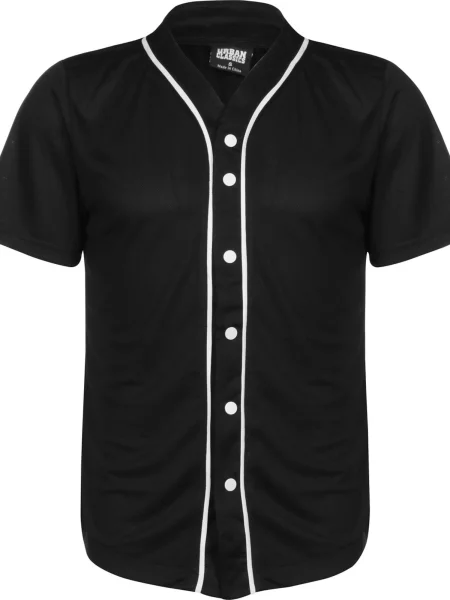 Urban Classics Košile Baseball černá bílá