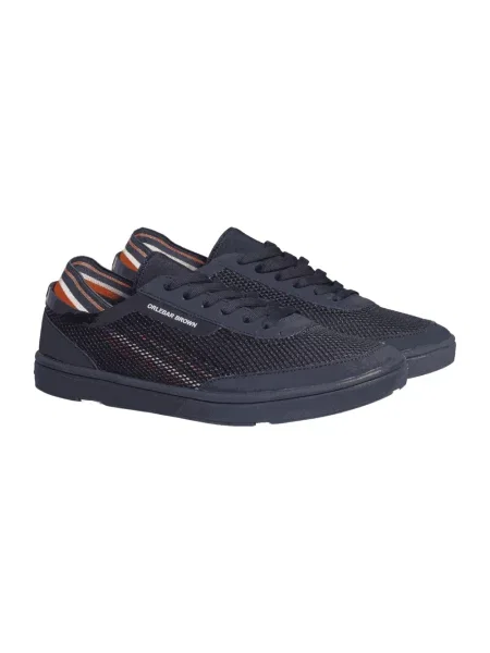 Sneakersy Orlebar Brown z paskiem niebieskie