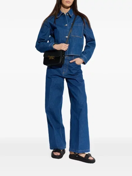 Geacă Maison Kitsune albastru