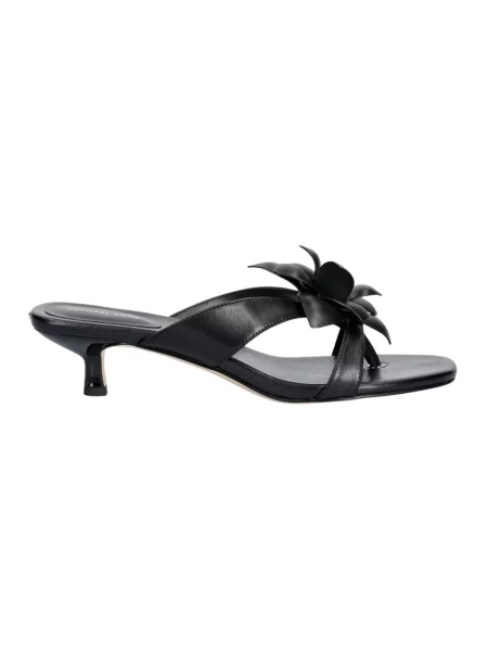 MICHAEL Michael Kors japonki skórzane Jacie Kitten Sandal czarne