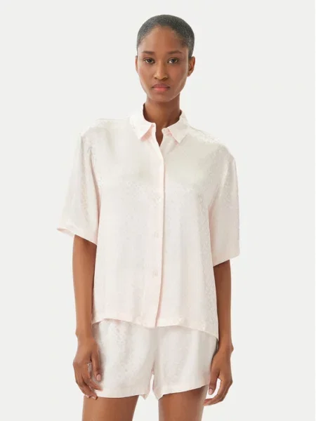 HUGO Zgornji del pižame Style B Svetlo rožnata Oversize