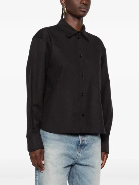 Cămașă Victoria Beckham cu broderie gri