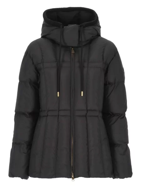 Geacă cu puf Moncler cu glugă negru