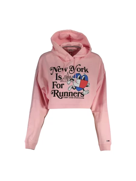 Bluza z kapturem Tommy Hilfiger różowa