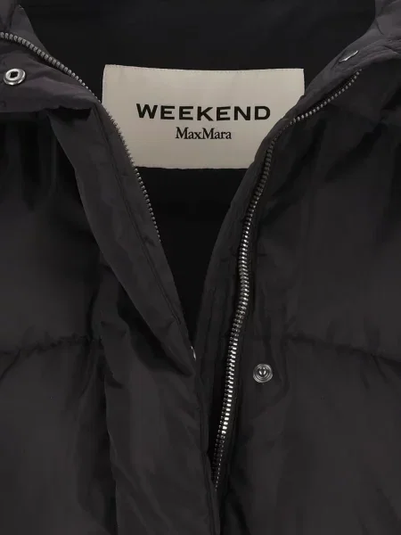 Μπουφάν Weekend Max Mara με κουκούλα μαύρο