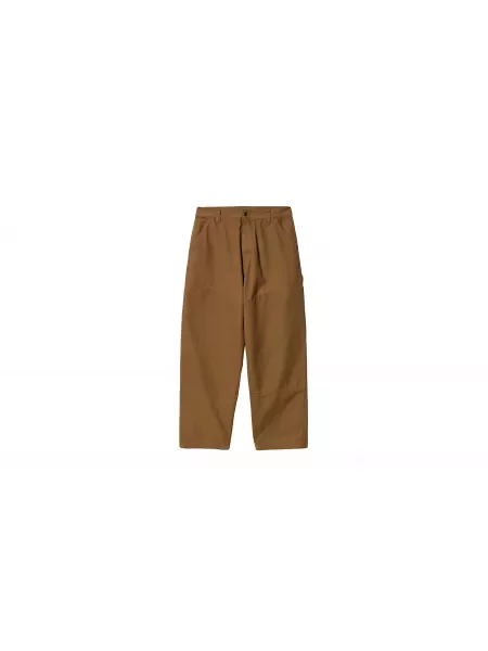 Carhartt Wip Spodnie Mężczyzna brązowy L jeansy z szerokimi panelami i na narzędzia czarne