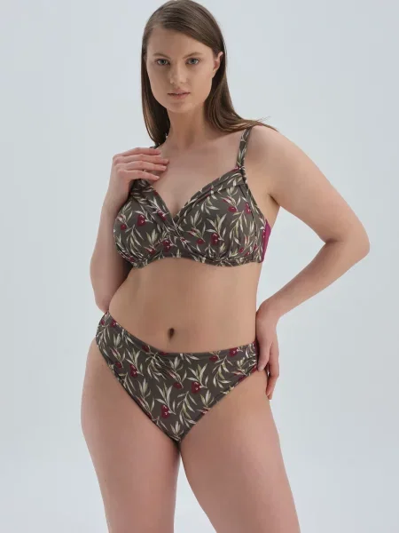Bikini Dagi cu talie înaltă maro