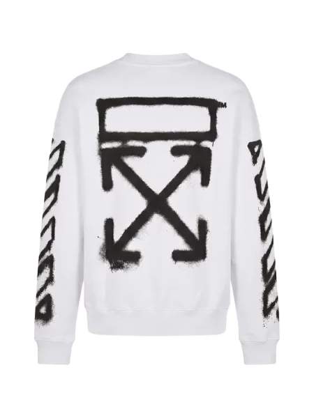 Hanorac Off-white cu imagine alb