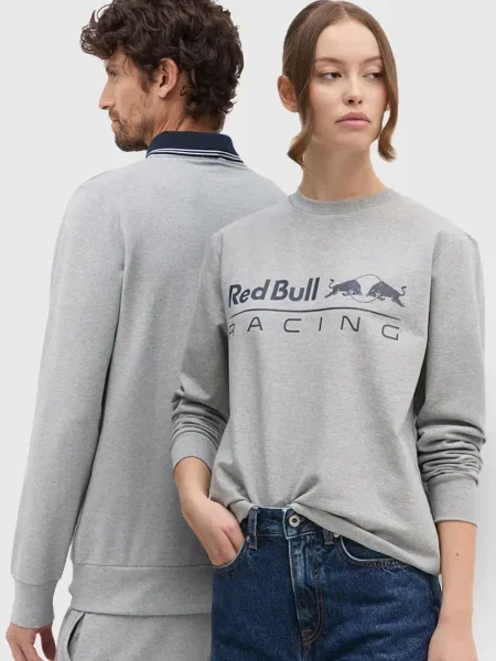 Суитчър Red Bull Racing X Pepe Jeans с принт сиво