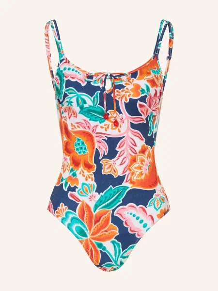Lidea Strój Kąpielowy Petal Patch blau pomarańczowy