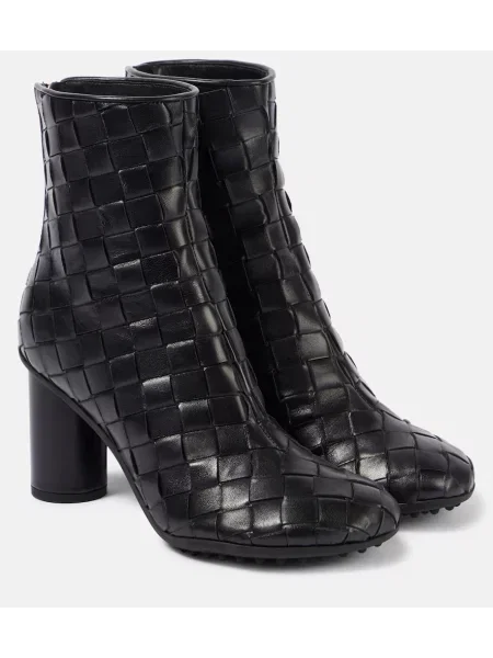 Cizme scurte Bottega Veneta din piele negru