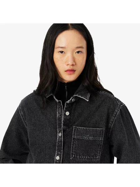 Lacoste куртка Oversized Fit чорна