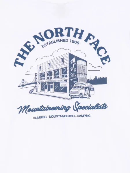Тениска The North Face с принт бяло