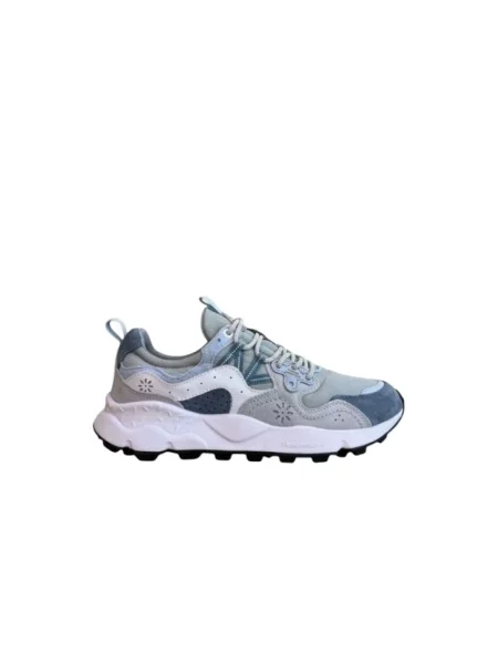 Sneakersy Flower Mountain skórzane w kwiatki niebieskie