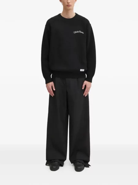 Pulover Wacko Maria cu broderie negru