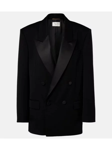 Sacou Saint Laurent de lână negru