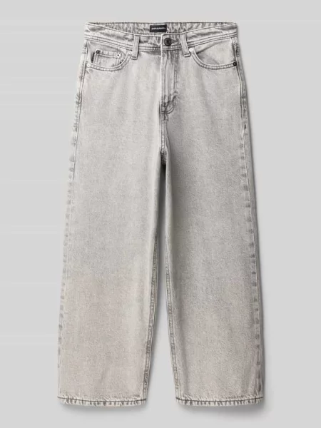 Jeansy o kroju straight fit z naszywką z logo model ‘Iron’ Jack & Jones