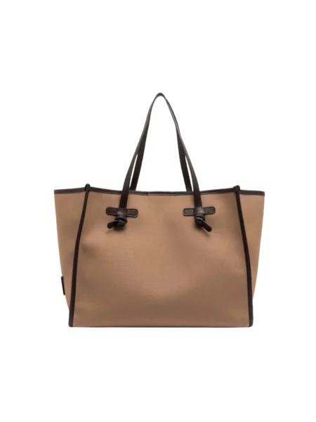 Shopperka Gianni Chiarini skórzana beżowa