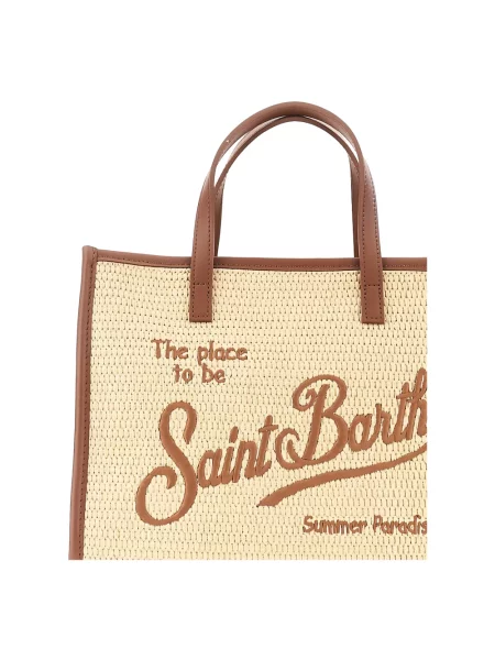 Saint Barth torba plażowa pleciona żółta