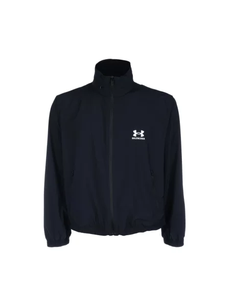 Lniana kurtka Balenciaga czarna