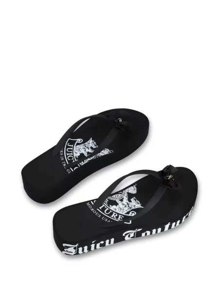 Șlapi Juicy Couture cu pană negru