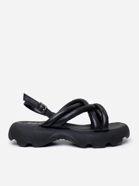 ISSA Plus Босоніжки Шкіра чорний