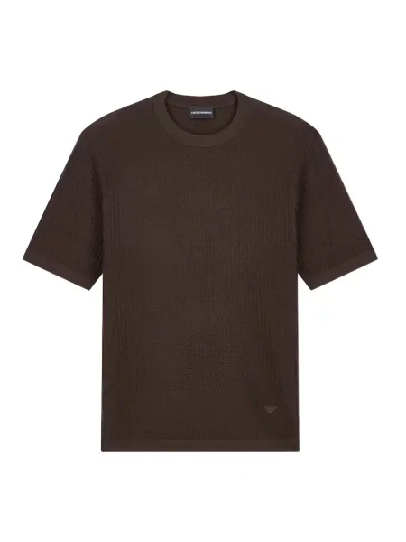 Scurt pulover Emporio Armani maro