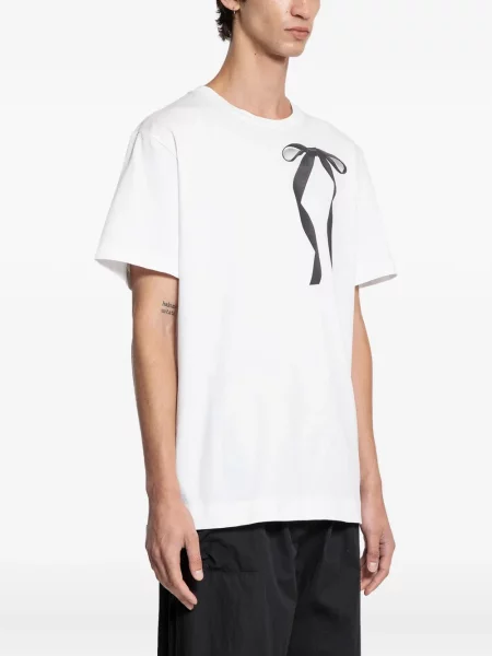Polo Simone Rocha cu imagine alb