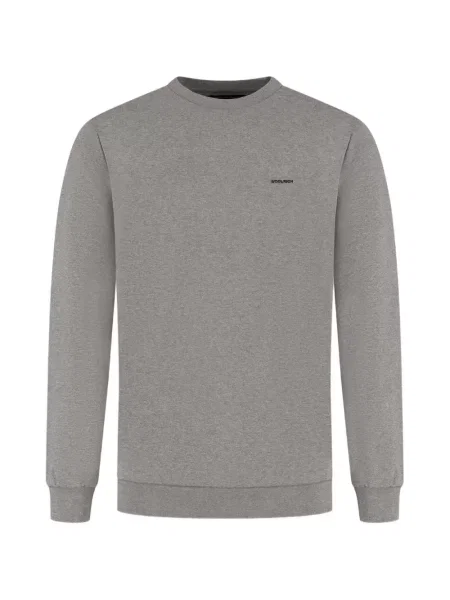 Pulover Woolrich cu imagine cu decolteu rotund gri
