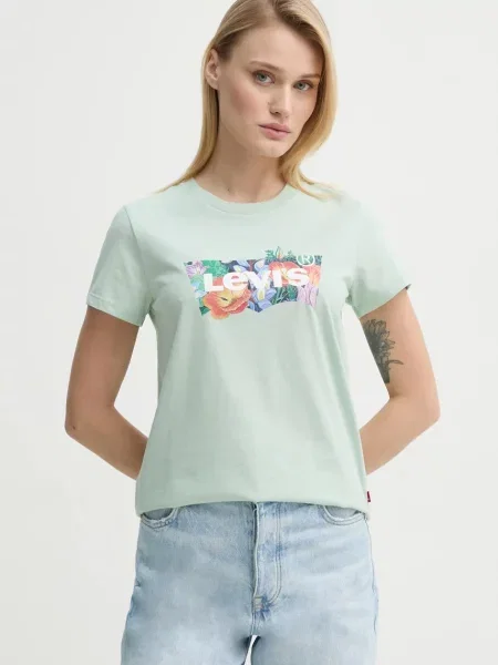 Тениска Levi's THE PERFECT TEE зелено
