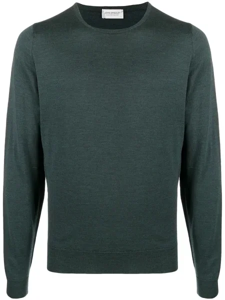 Pulover John Smedley cu decolteu în U verde